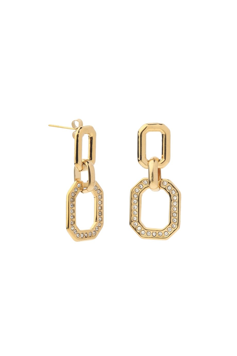 Rectangle Stone Küpe