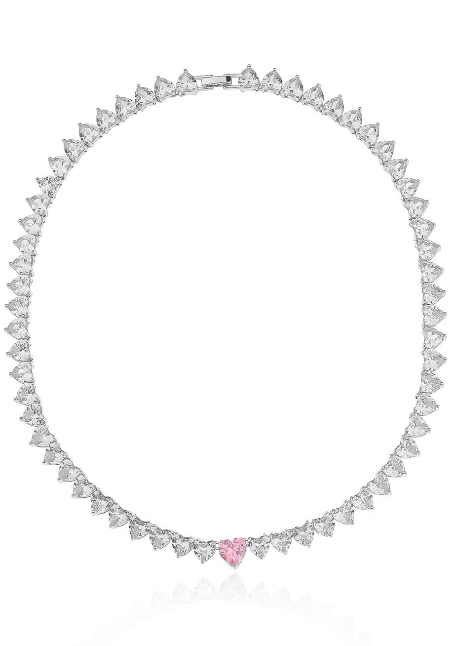 Silver Döküm Kalp Su Yolu Kolye