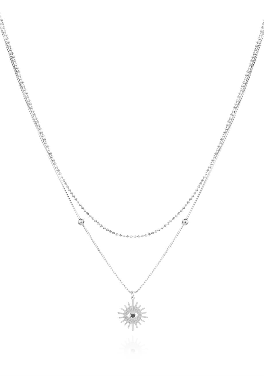 Silver Sun 2'li Kolye