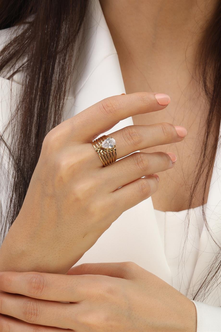 Stone Heart Ayarlanabilir Yüzük