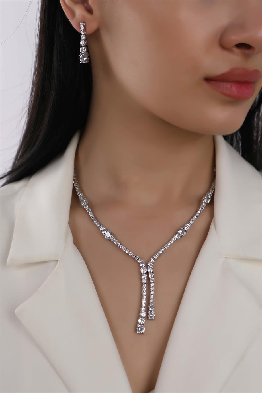 Vanessa Kolye - Küpe Set