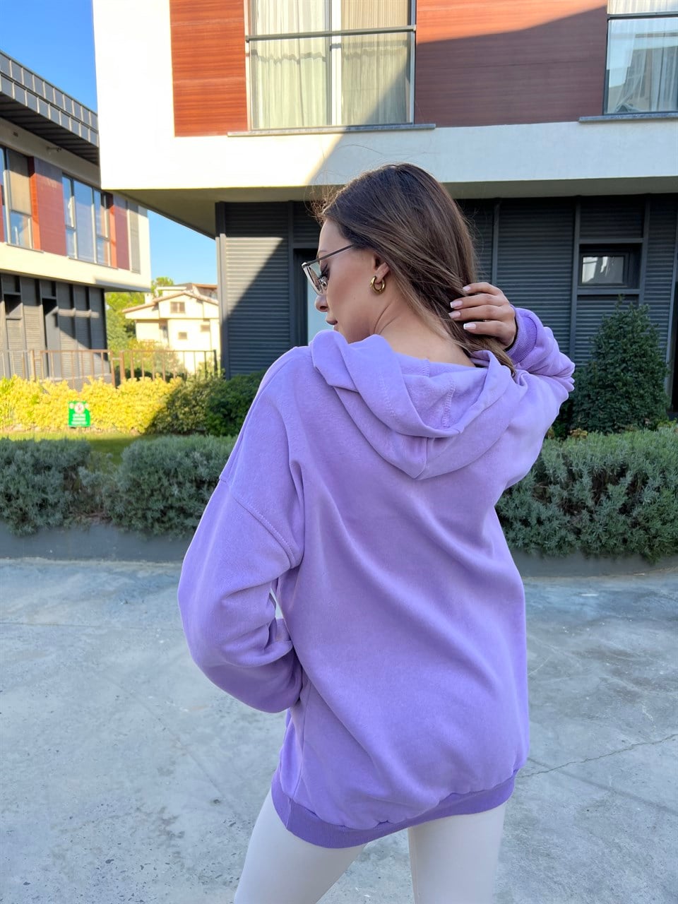 Alyce Kapüşonlu Lila Sweatshirts