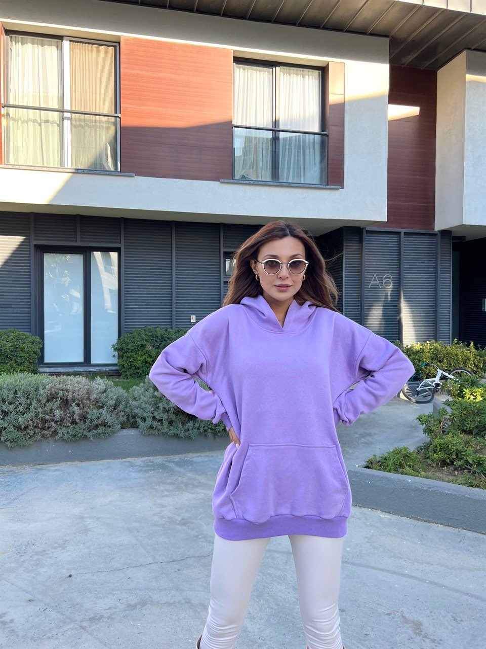Alyce Kapüşonlu Lila Sweatshirts