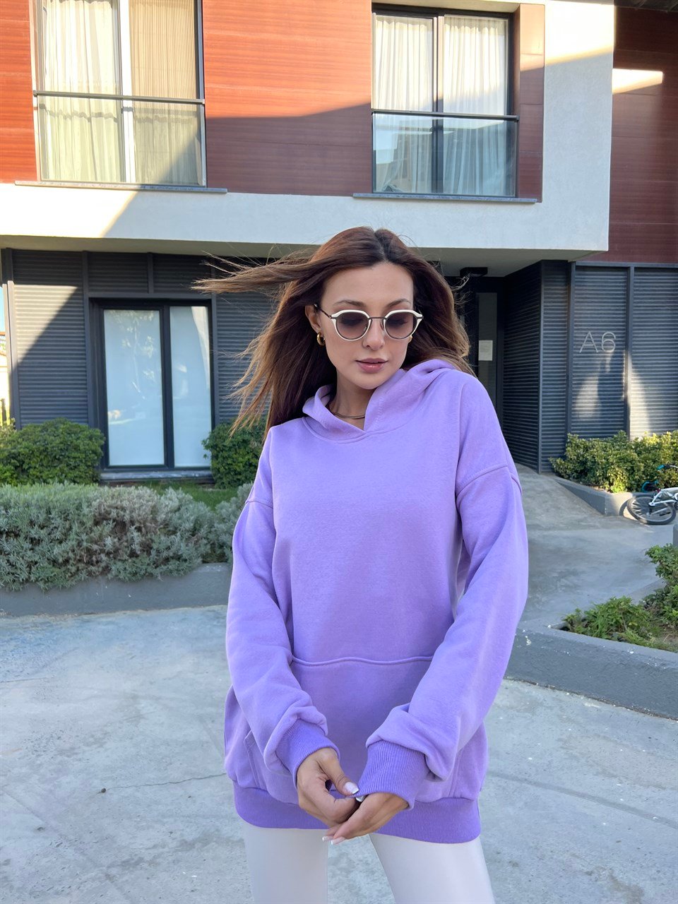 Alyce Kapüşonlu Lila Sweatshirts