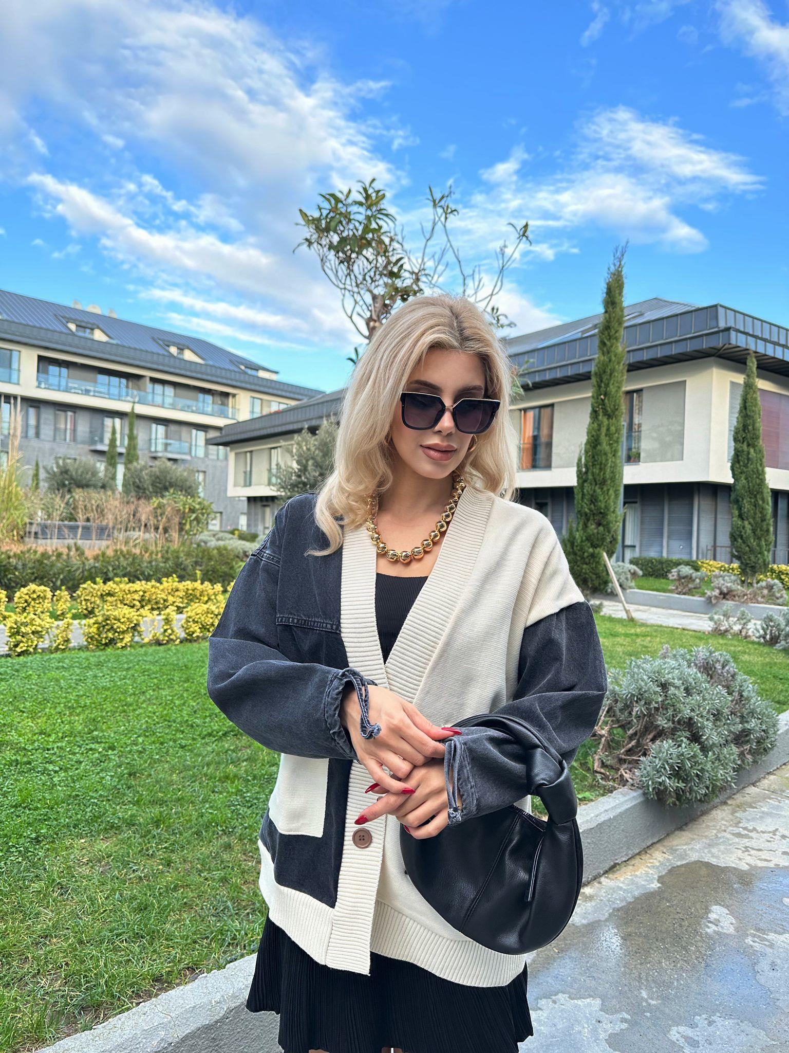 Antrasit Kot Detay Bej Vip Tasarım Hırka 1707570