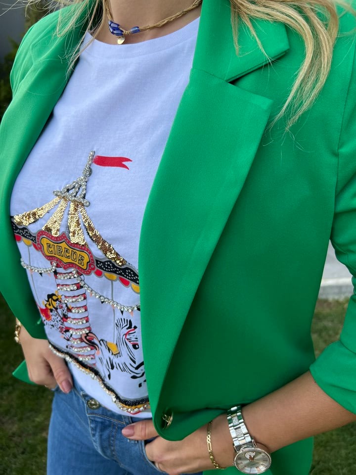 Atlı Karınca Beyaz T-shrt