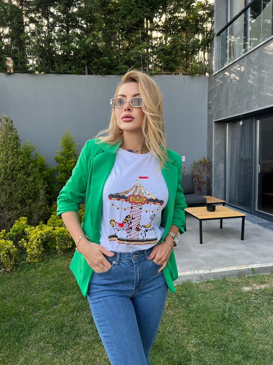 Atlı Karınca Beyaz T-shrt