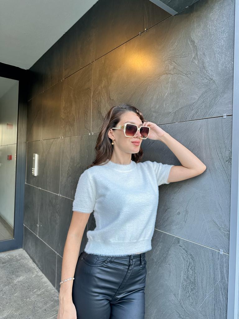 Basic Pofuduk Bluz Beyaz 1707411