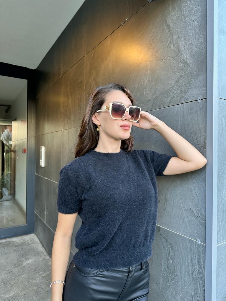 Basic Pofuduk Bluz Siyah 1707411