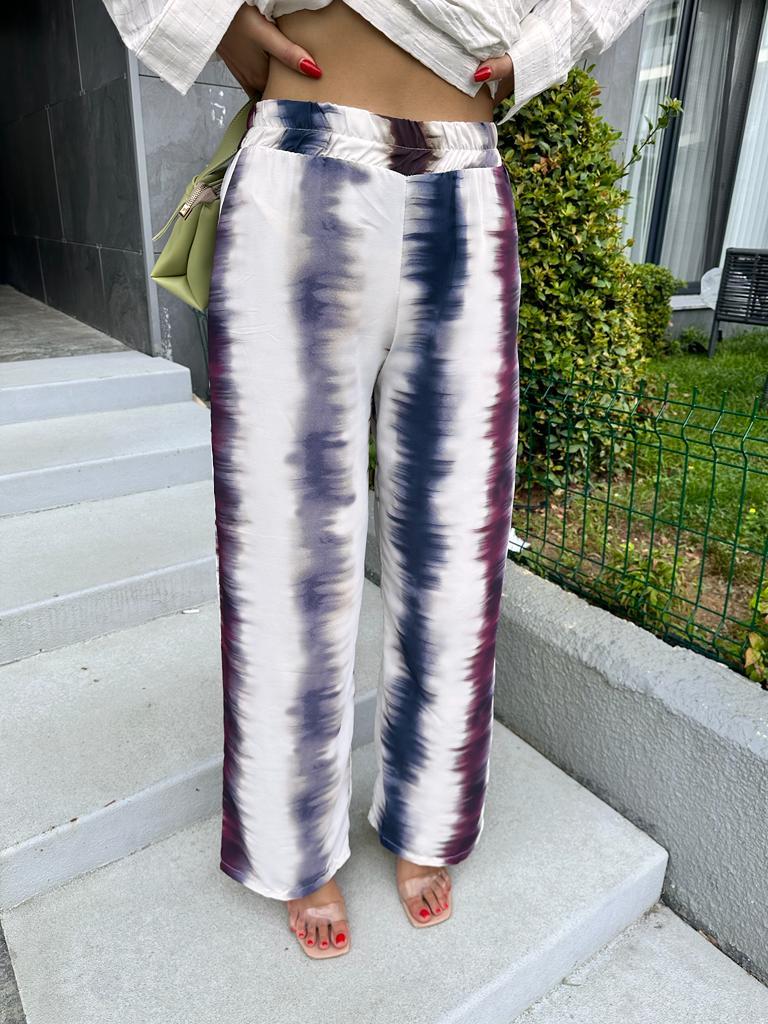 Batik Çizgili Beyaz Pantolon 1707346