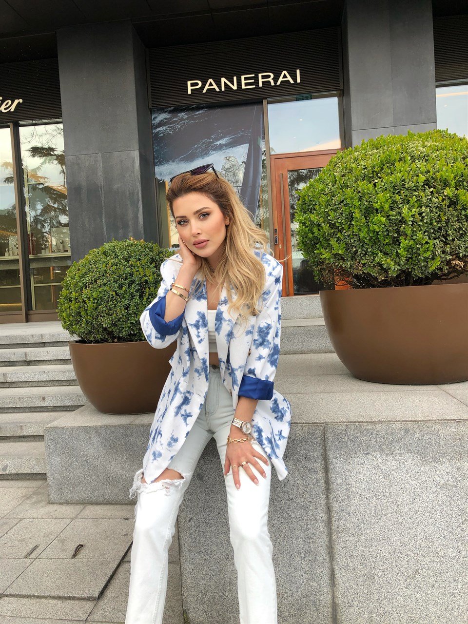 Batik Desen Blazer Ceket