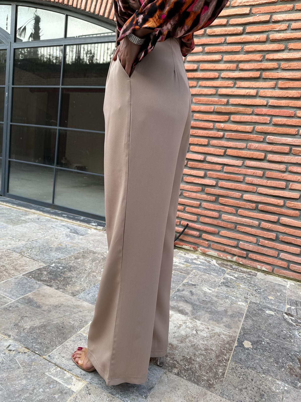 Bel Cırtcırlı Palazzo Krem Pantolon 0706276