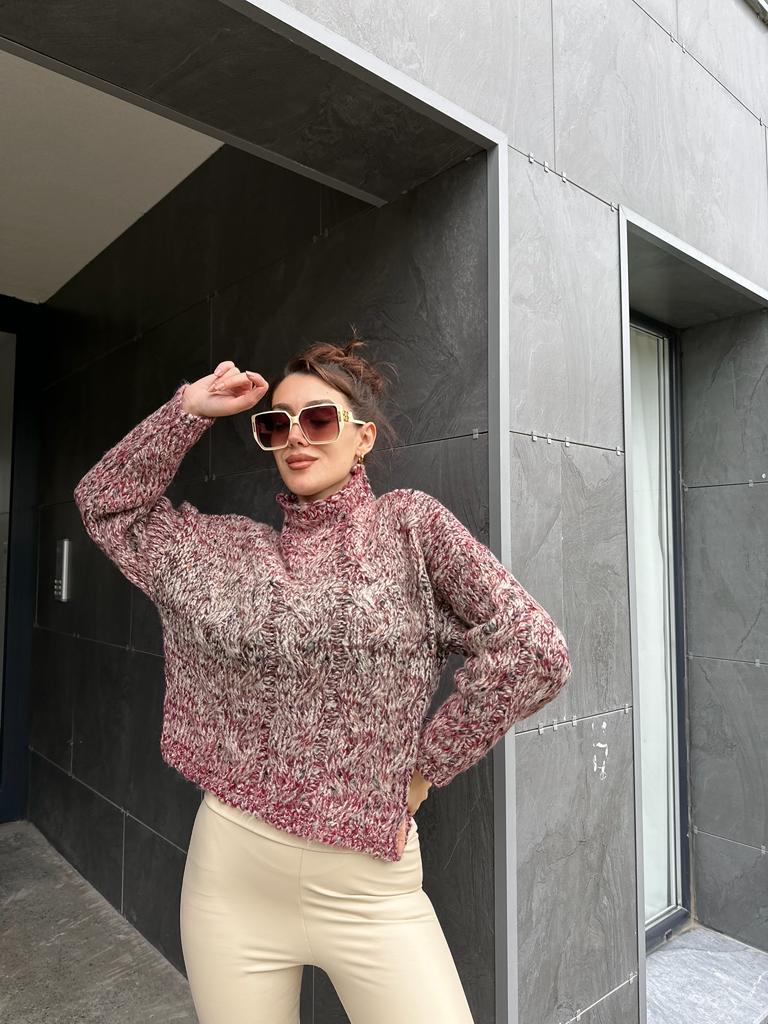 Bloom Bordo Kazak 5633-KREM