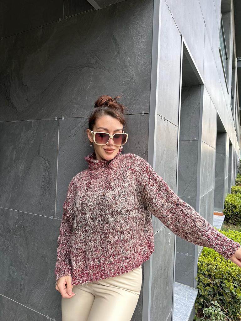 Bloom Bordo Kazak 5633-KREM