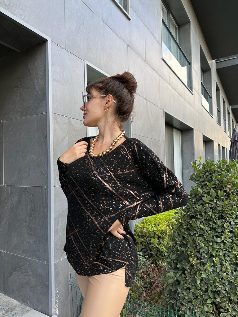 Bronz Varaklı V Yaka Merserize 1707456