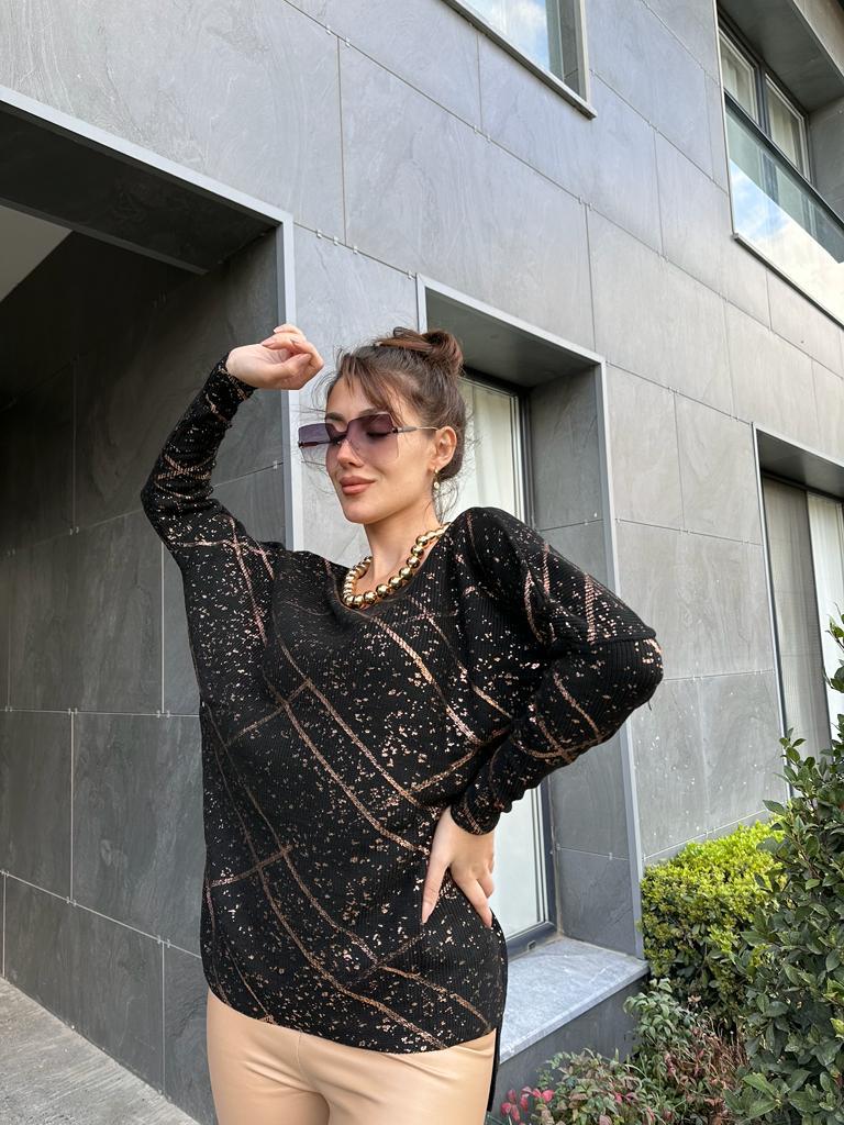 Bronz Varaklı V Yaka Merserize 1707456