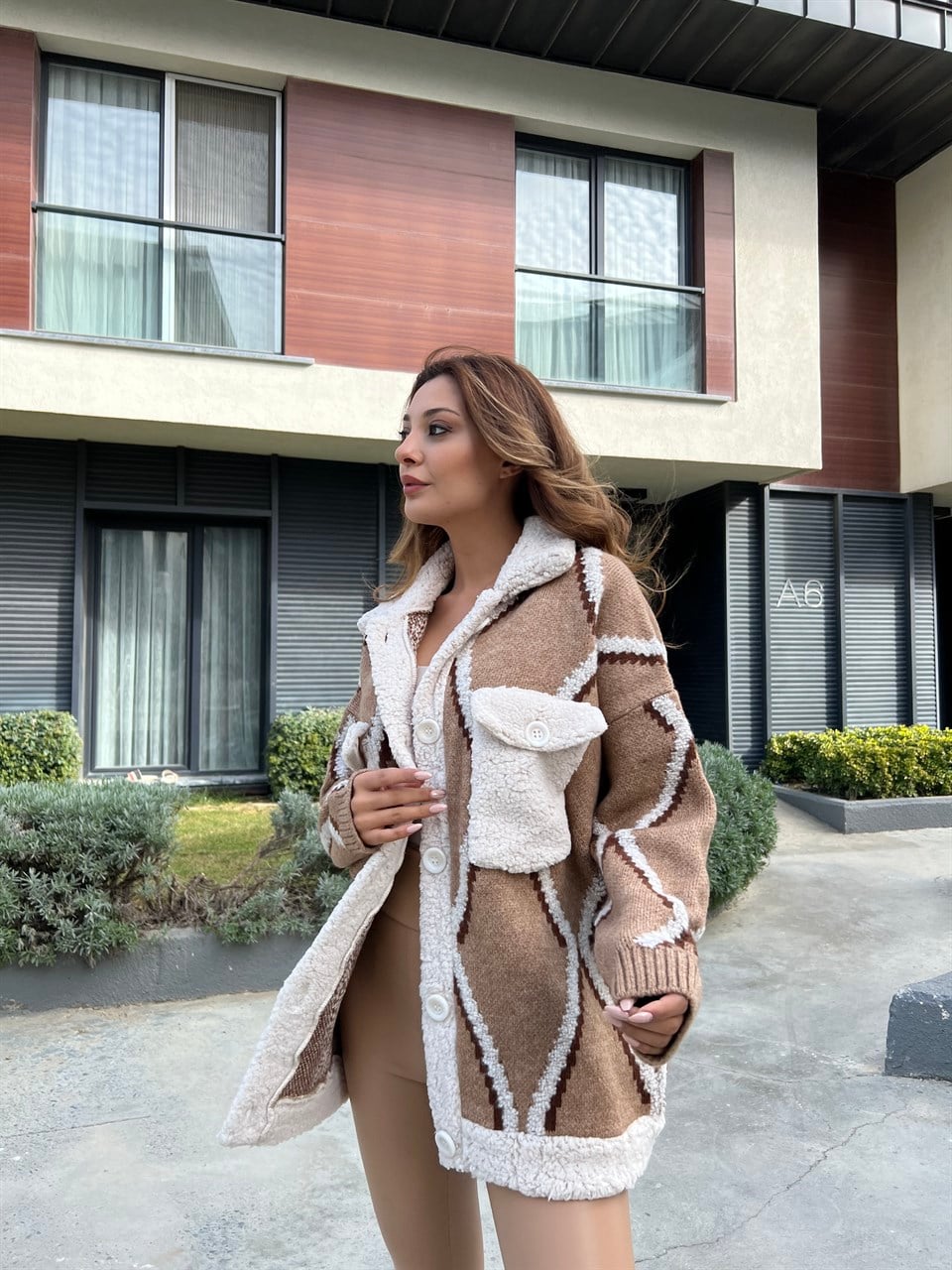Camel Yünlü Ceket