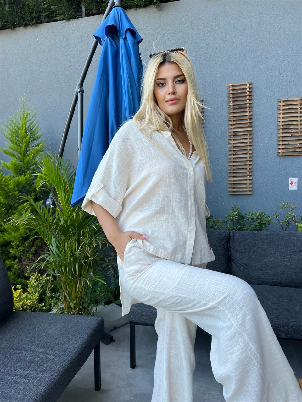 Clara Taş Keten Takım