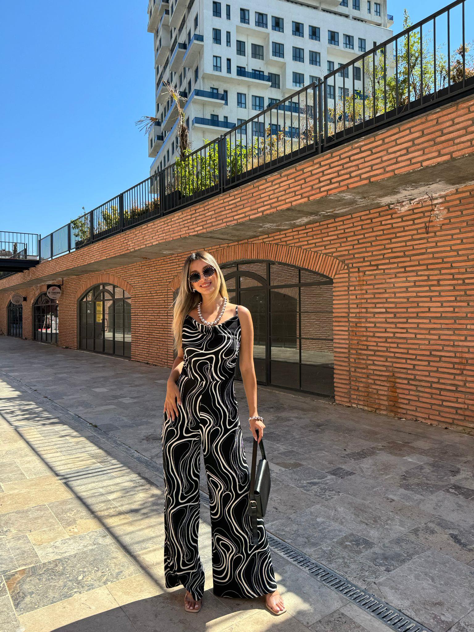 Degaje Yaka İp Askılı Tulum 07062199