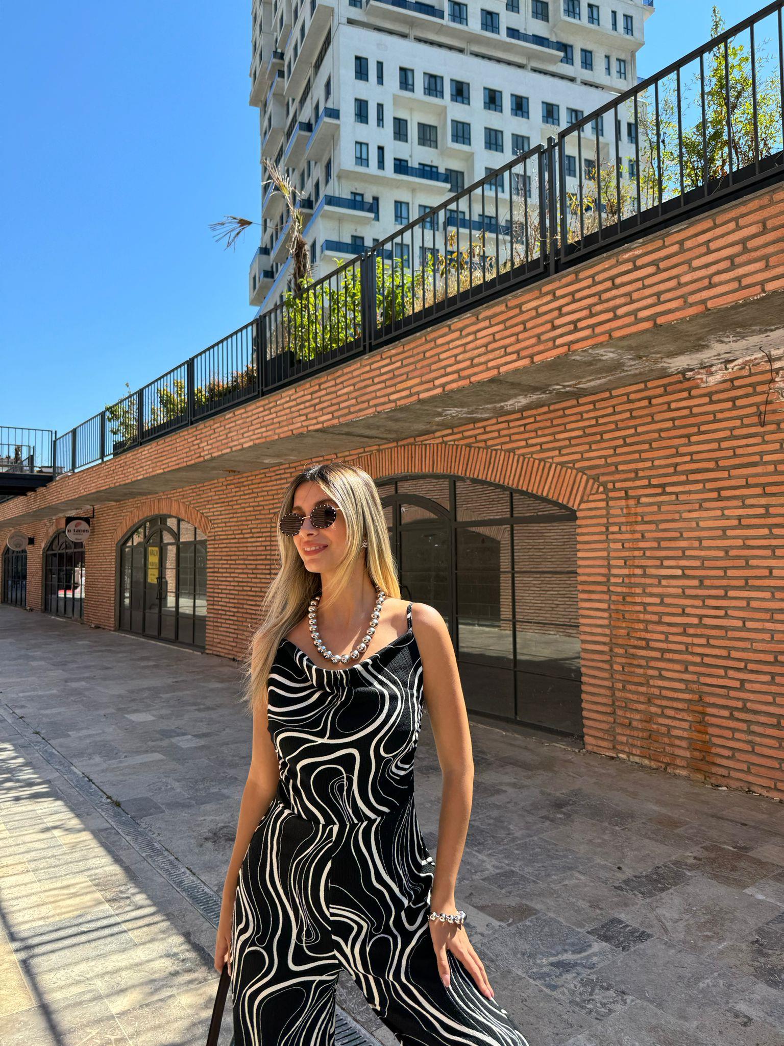 Degaje Yaka İp Askılı Tulum 07062199
