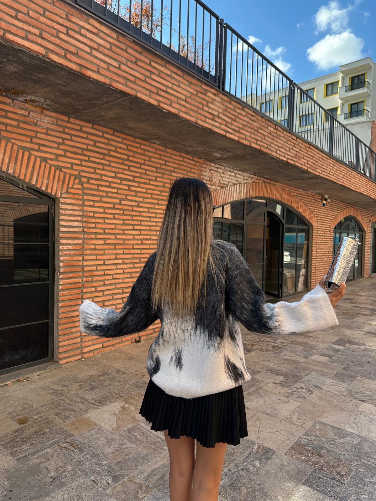 Degrade geçişli gri soft kazak kzk002qstyl