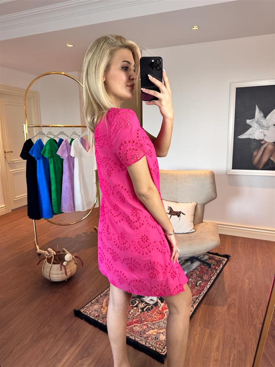 Emily Astarlı Fisto Elbise Pembe 1505234