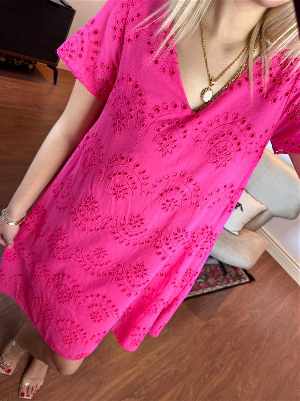 Emily Astarlı Fisto Elbise Pembe 1505234