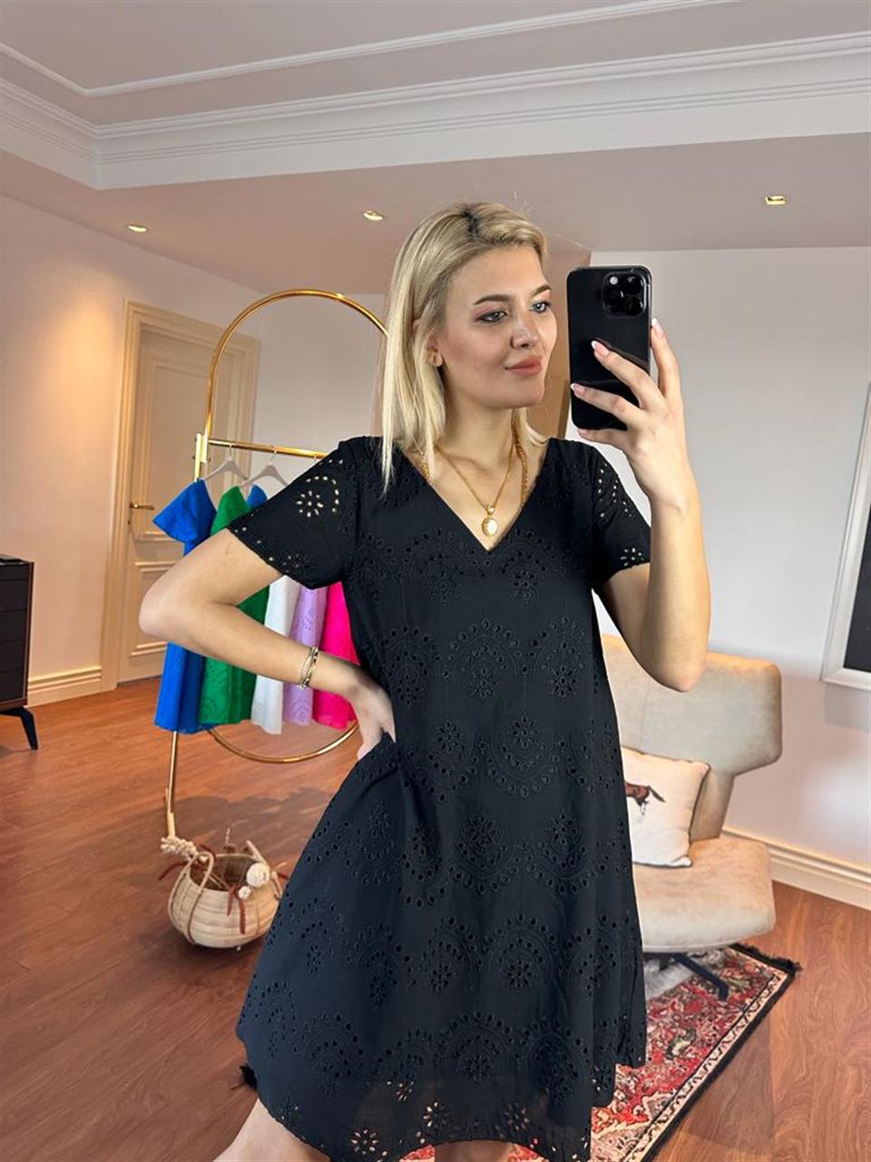 Emily Astarlı Fisto Elbise Siyah 1505234