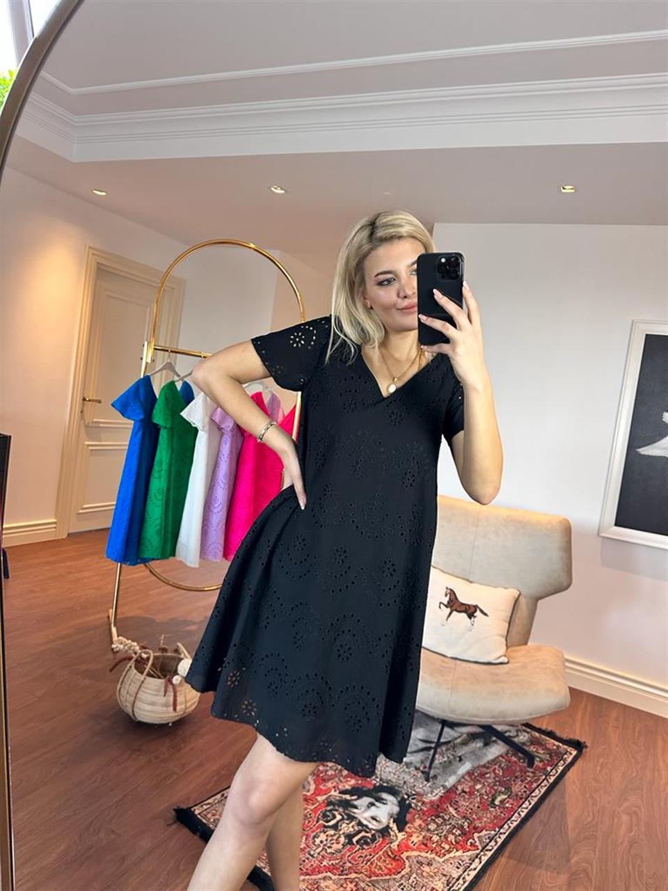Emily Astarlı Fisto Elbise Siyah 1505234