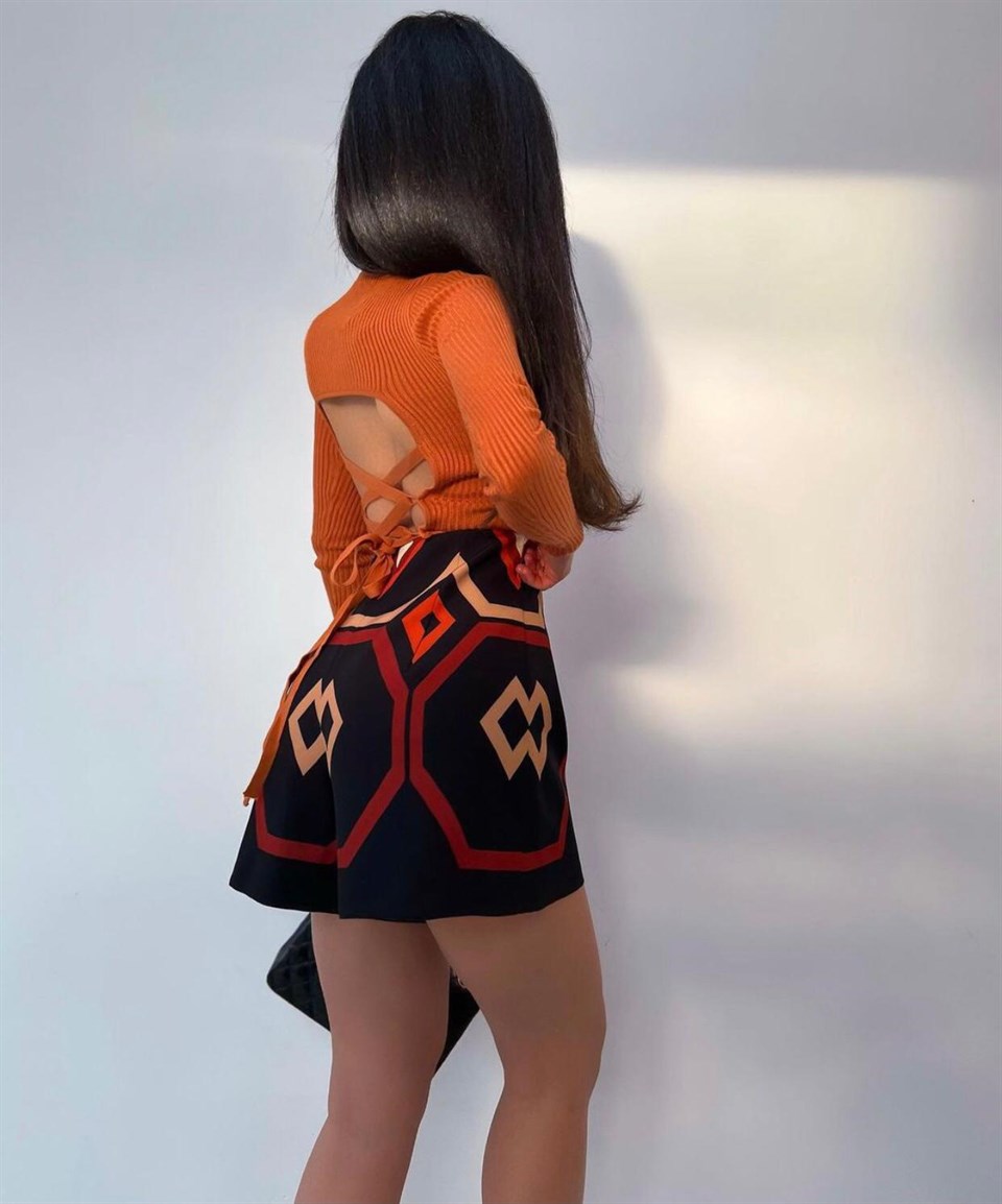 Etnik Desen Marka Model Beli Lastikli Şort