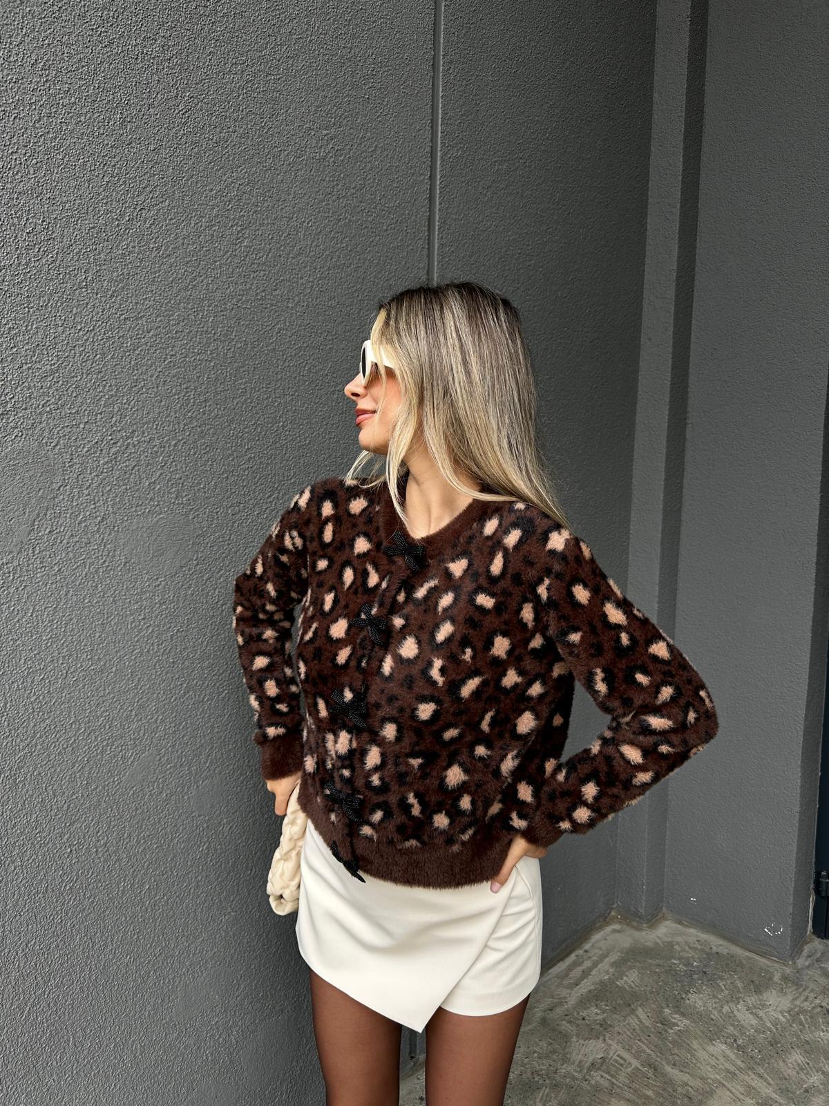 Fiyonk Detay Angora Leopar Kazak kzk2183jij