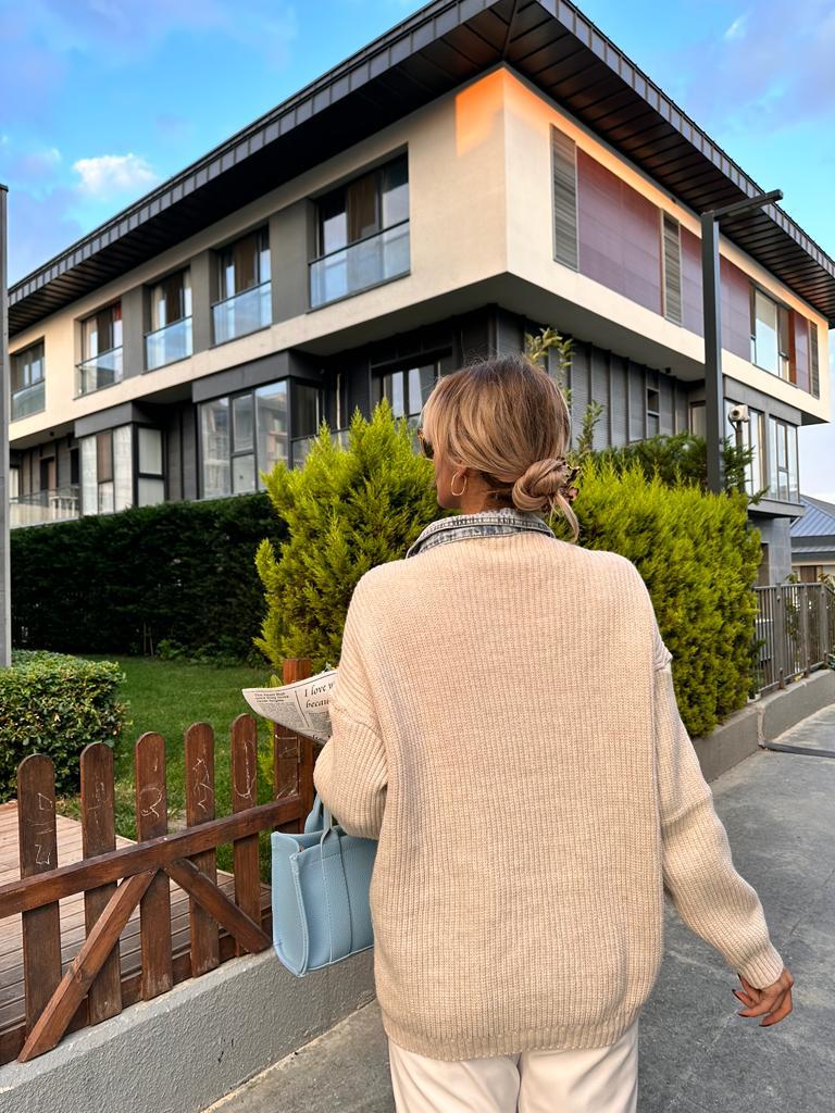 Fobu Kot Garnili Örme Ceket 1707458
