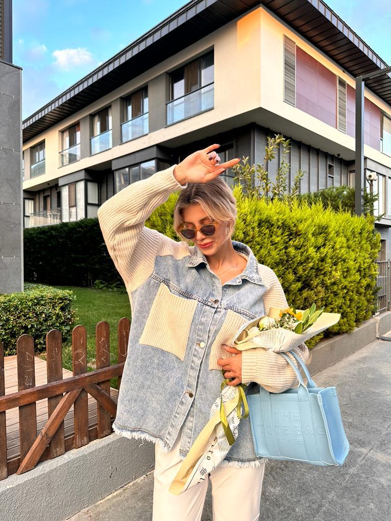 Fobu Kot Garnili Örme Ceket 1707458