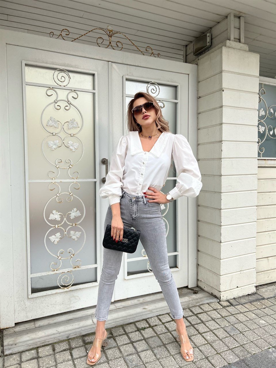 Füme Yıkamalı Skinny Likralı Jean