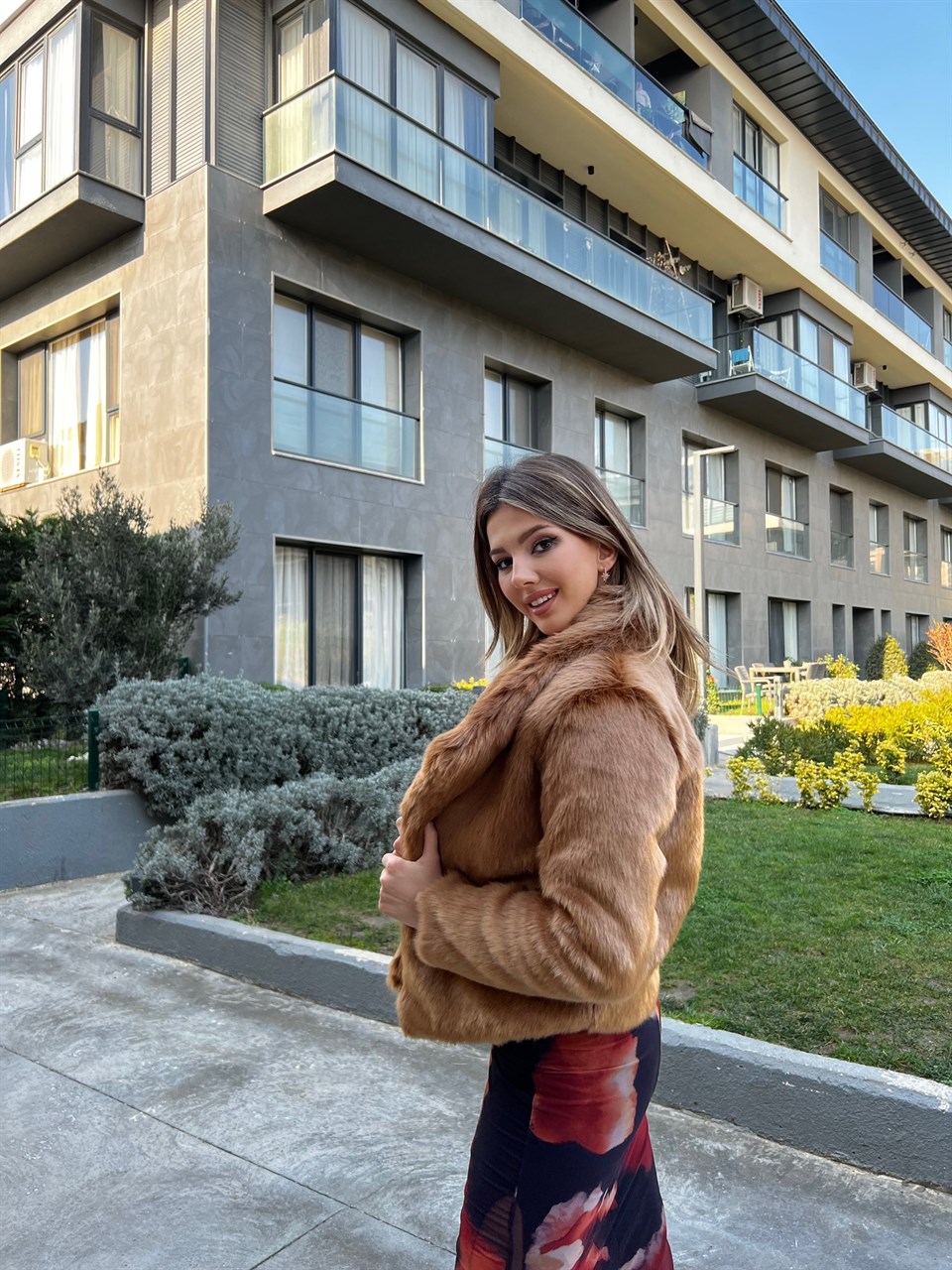 Geniş Yaka Vip Kalite Camel Kürk 1964