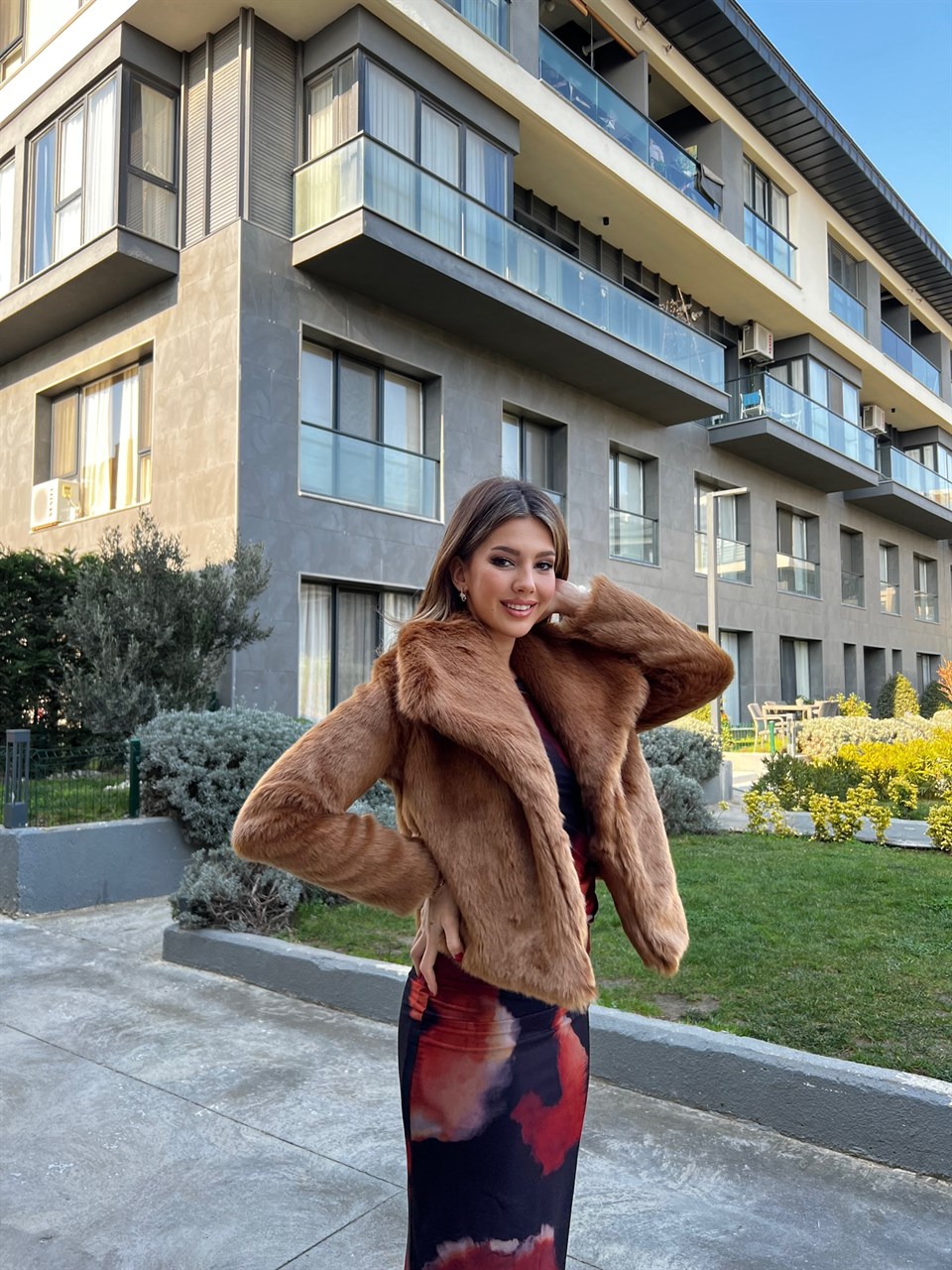 Geniş Yaka Vip Kalite Camel Kürk 1964