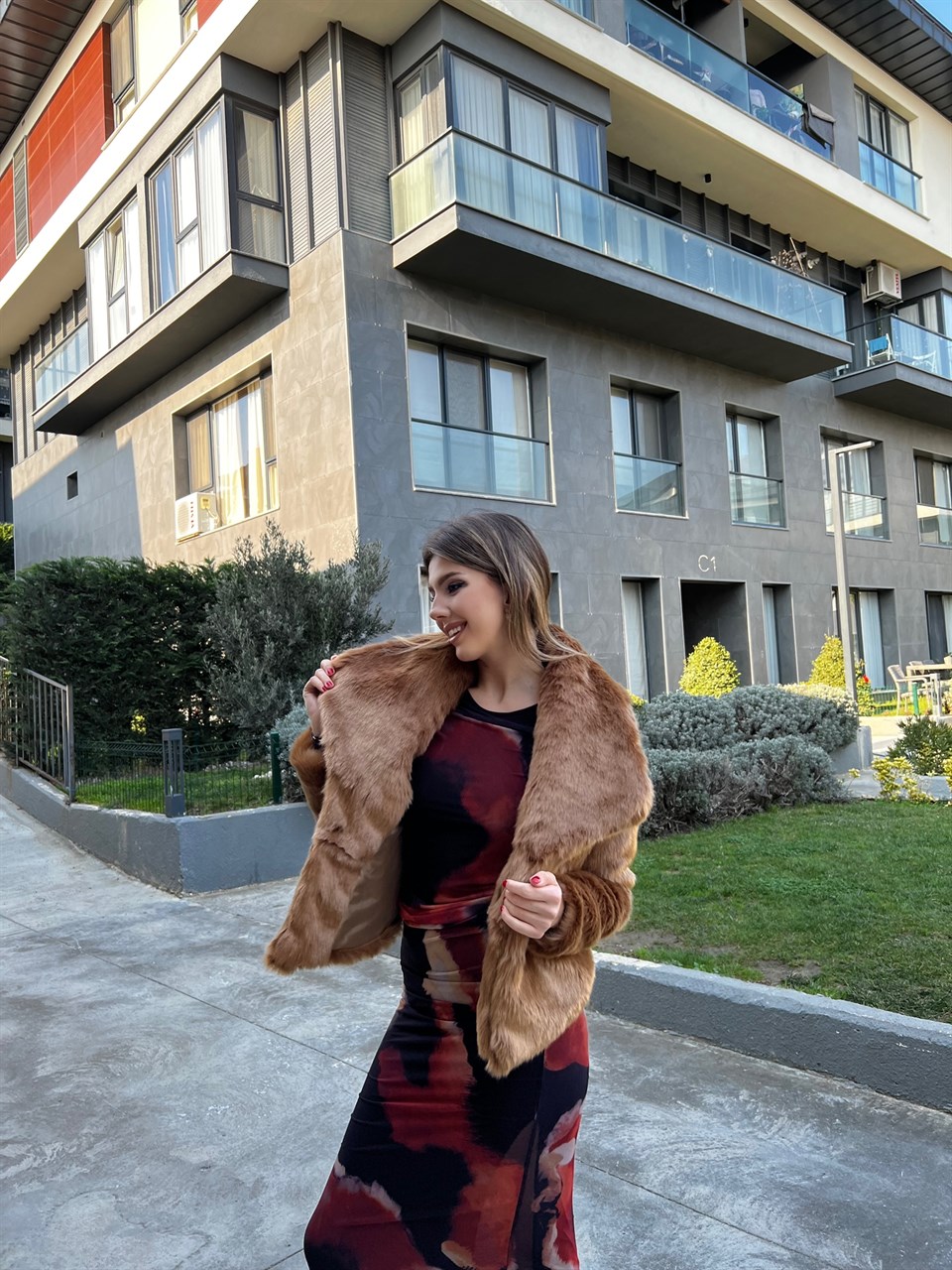 Geniş Yaka Vip Kalite Camel Kürk 1964