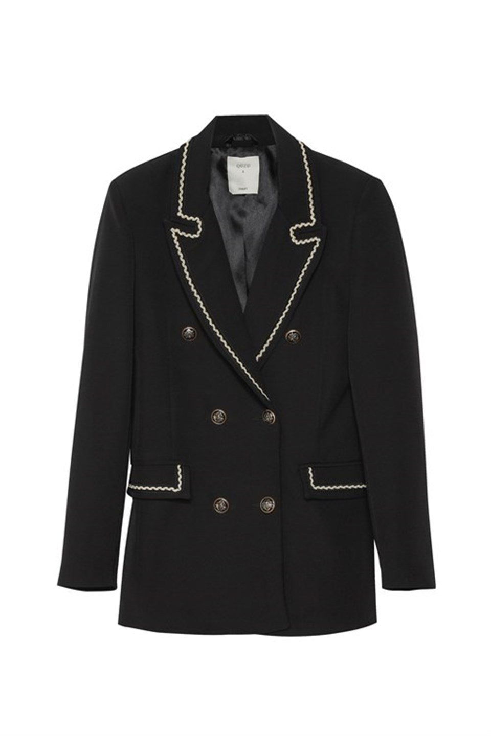 Gold Düğmeli Blazer Ceket Siyah 23K51129-001