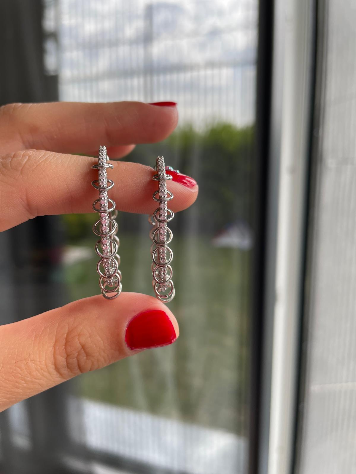 Gümüş Renk Shine Minik Halkalı KüpeKÜPE1