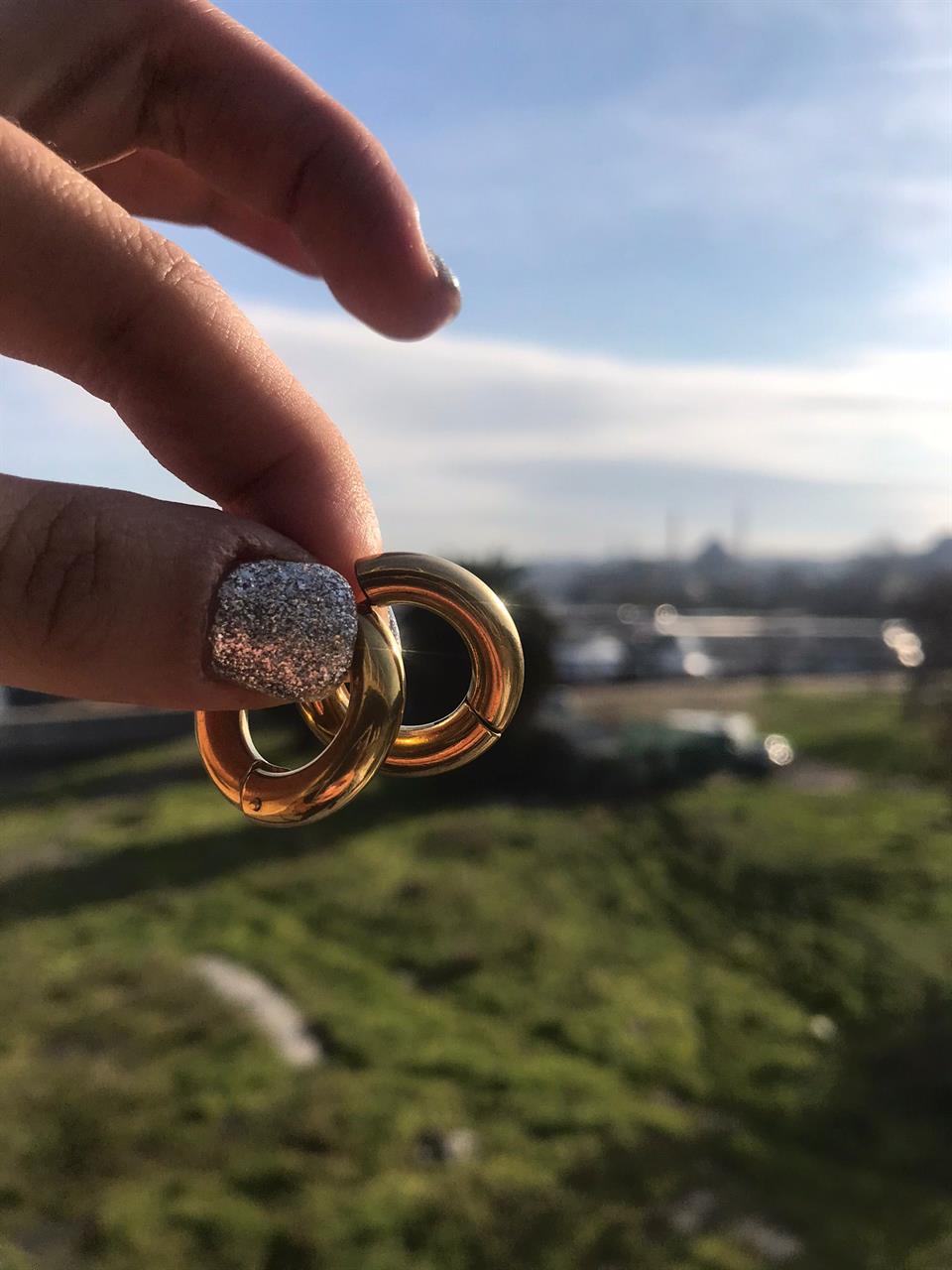 Halka Mini Çelik Küpe K1