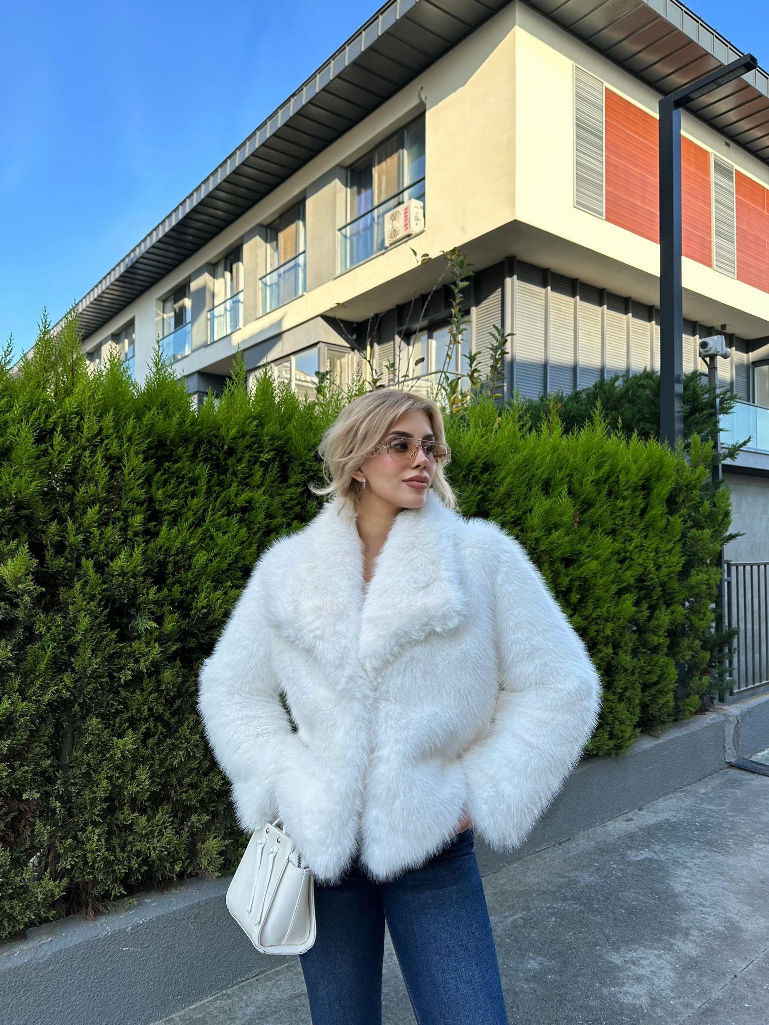 Hilda Zra Model Şal Yaka Beyaz 1707434