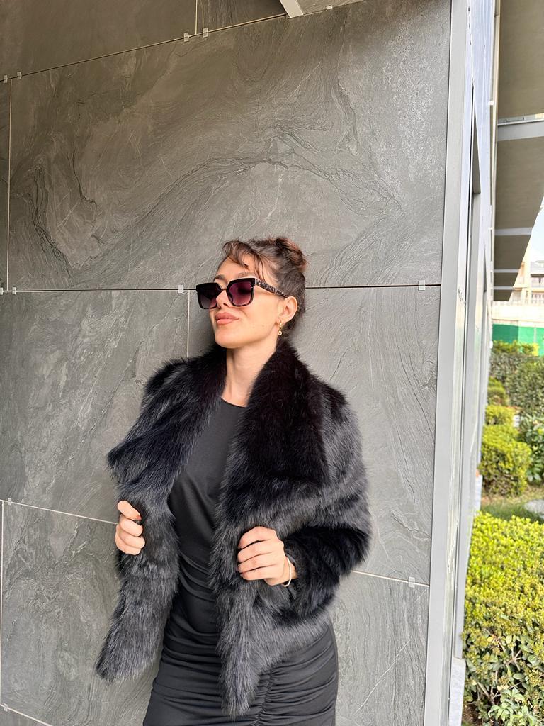 Hilda Zra Model Şal Yaka Kürk 1707434