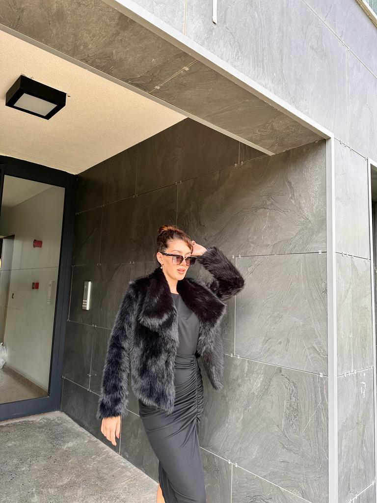 Hilda Zra Model Şal Yaka Kürk 1707434