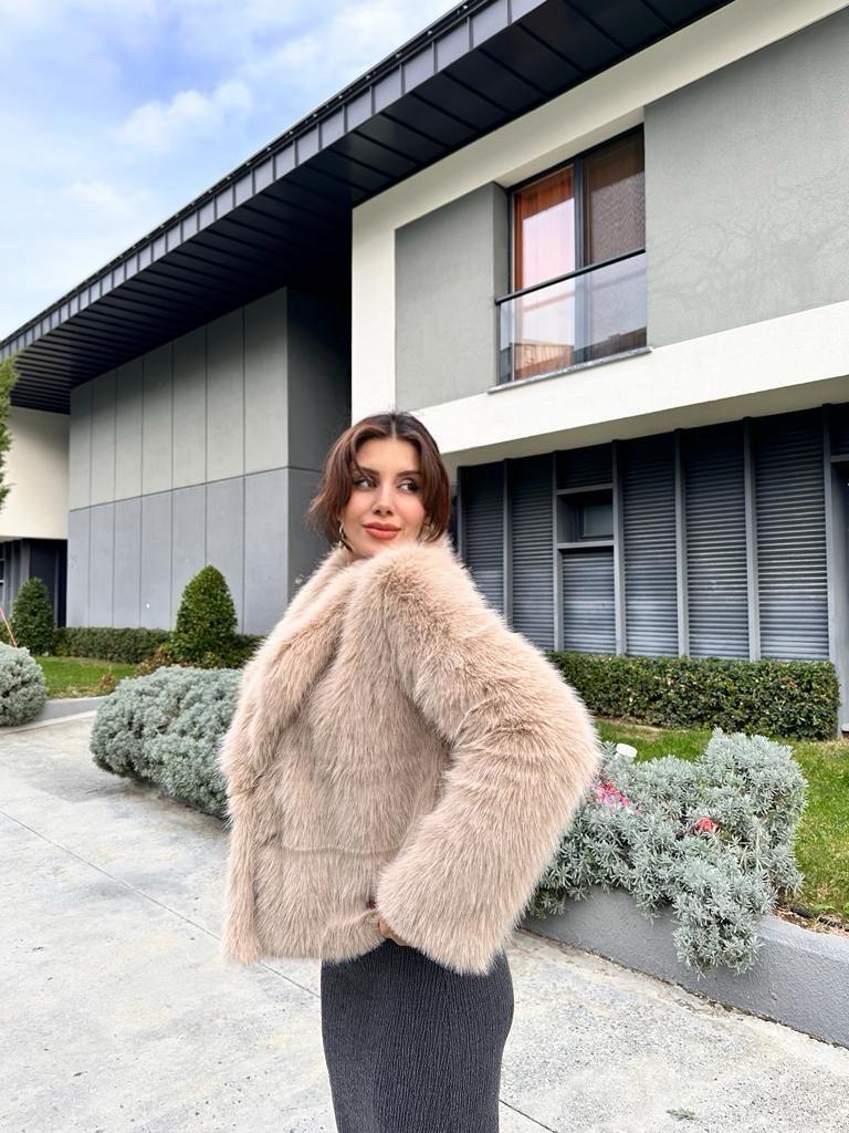 Hilda Zra Model Şal Yaka Vizon Kürk 1707434