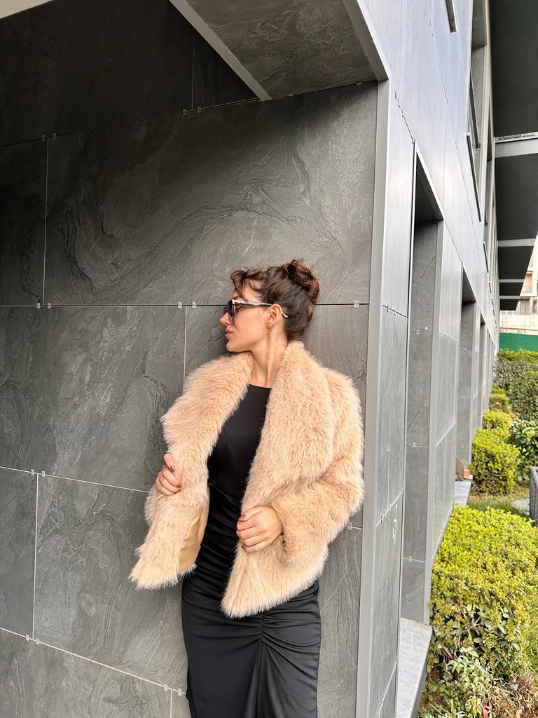 Hilda Zra Model Şal Yaka Vizon Kürk 1707434