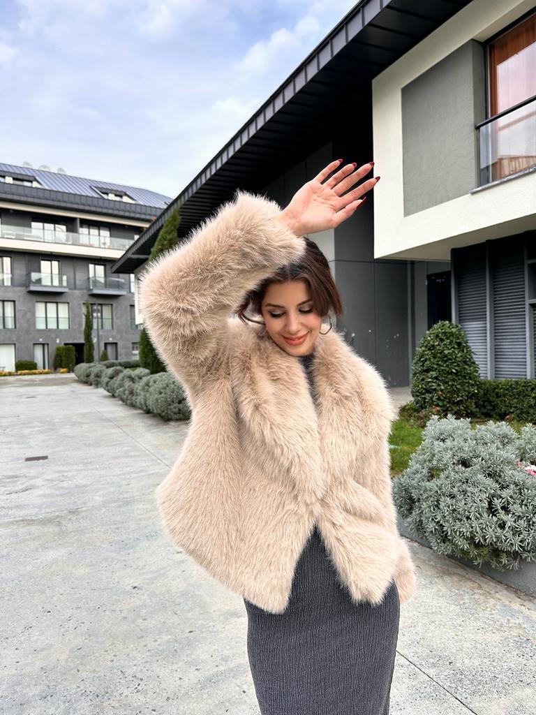 Hilda Zra Model Şal Yaka Vizon Kürk 1707434