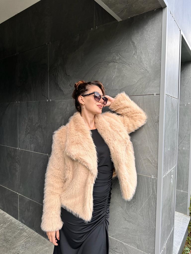Hilda Zra Model Şal Yaka Vizon Kürk 1707434