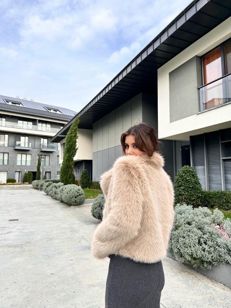 Hilda Zra Model Şal Yaka Vizon Kürk 1707434