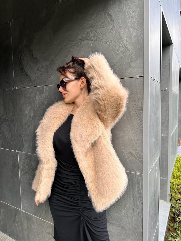 Hilda Zra Model Şal Yaka Vizon Kürk 1707434