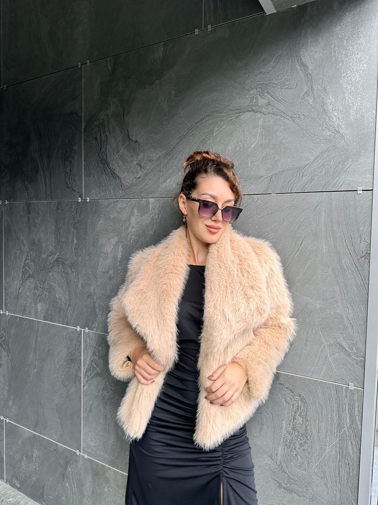 Hilda Zra Model Şal Yaka Vizon Kürk 1707434